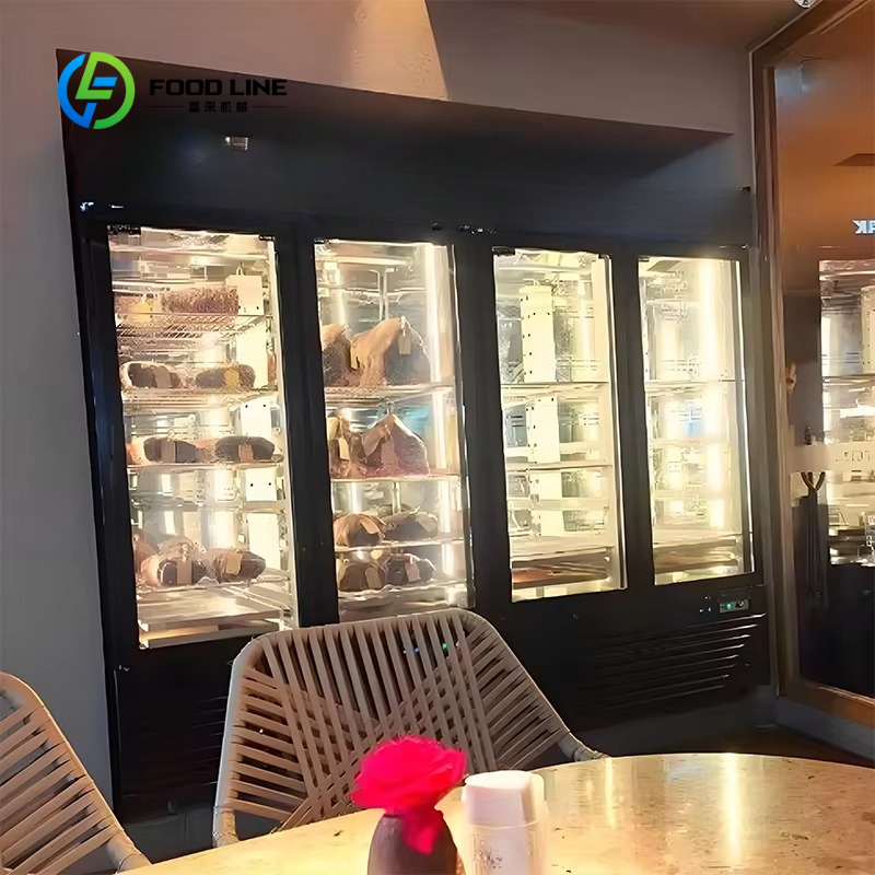 Commercial Kitchen Cabinet - خزانة عرض مبردة تجارية مخصصة بأرفف