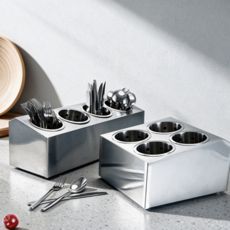 سلة أدوات مائدة من الستانلس ست - مراجعة Commercial Kitchen Knife Storage وسعره
