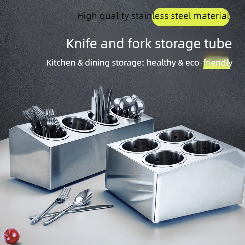 سلة أدوات مائدة من الستانلس ست - مراجعة Commercial Kitchen Knife Storage وسعره